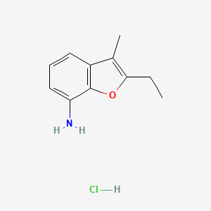 molecular formula C11H14ClNO B3088290 2-乙基-3-甲基-1-苯并呋喃-7-胺盐酸盐 CAS No. 1184993-01-8