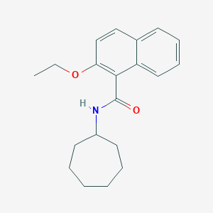 molecular formula C20H25NO2 B308830 N-cycloheptyl-2-ethoxy-1-naphthamide 