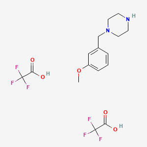 molecular formula C16H20F6N2O5 B3088306 1-(3-Methoxybenzyl)piperazine bis(trifluoroacetate) CAS No. 1185004-39-0