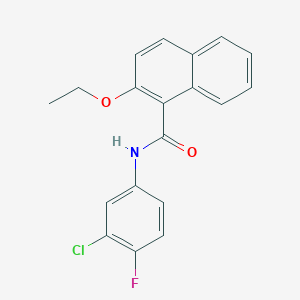 N-(3-chloro-4-fluorophenyl)-2-ethoxy-1-naphthamide