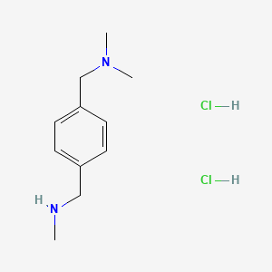 molecular formula C11H20Cl2N2 B3088326 二盐酸{4-[(二甲氨基)甲基]苄基}甲胺 CAS No. 1185126-47-9