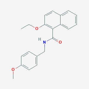 molecular formula C21H21NO3 B308835 2-ethoxy-N-(4-methoxybenzyl)-1-naphthamide 