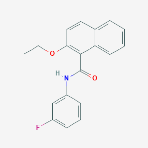 molecular formula C19H16FNO2 B308836 2-ethoxy-N-(3-fluorophenyl)-1-naphthamide 