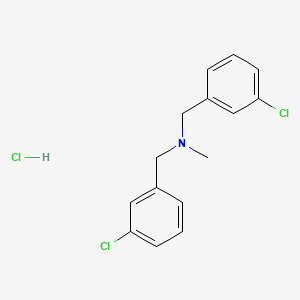molecular formula C15H16Cl3N B3088365 N,N-双(3-氯苄基)甲胺盐酸盐 CAS No. 1185292-72-1