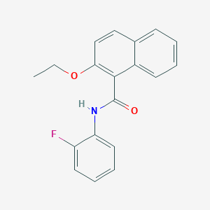 molecular formula C19H16FNO2 B308838 2-ethoxy-N-(2-fluorophenyl)-1-naphthamide 