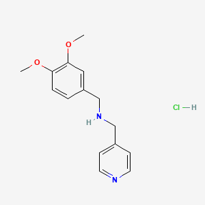 molecular formula C15H19ClN2O2 B3088393 (3,4-Dimethoxy-benzyl)-pyridin-4-ylmethyl-amine hydrochloride CAS No. 1185294-28-3