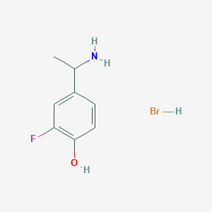 molecular formula C8H11BrFNO B3088423 4-(1-氨基乙基)-2-氟苯酚氢溴酸盐 CAS No. 1185295-44-6