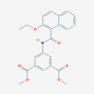 molecular formula C23H21NO6 B308843 Dimethyl 5-[(2-ethoxy-1-naphthoyl)amino]isophthalate 