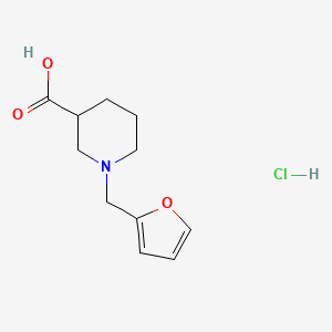 molecular formula C11H16ClNO3 B3088437 1-Furan-2-ylmethyl-piperidine-3-carboxylic acid hydrochloride CAS No. 1185301-31-8