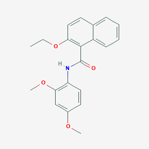 molecular formula C21H21NO4 B308844 N-(2,4-dimethoxyphenyl)-2-ethoxy-1-naphthamide 