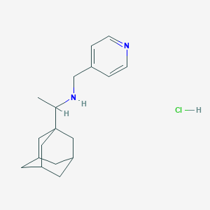 molecular formula C18H27ClN2 B3088461 (1-Adamantan-1-YL-ethyl)-pyridin-4-ylmethyl-amine hydrochloride CAS No. 1185303-44-9
