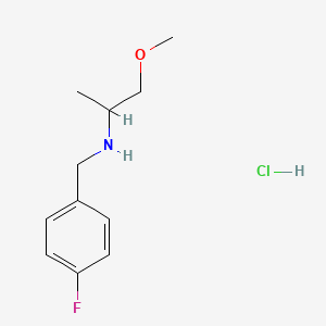 molecular formula C11H17ClFNO B3088466 (4-Fluoro-benzyl)-(2-methoxy-1-methyl-ethyl)-amine hydrochloride CAS No. 1185303-75-6
