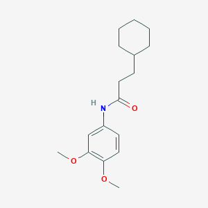 molecular formula C17H25NO3 B308847 3-cyclohexyl-N-(3,4-dimethoxyphenyl)propanamide 