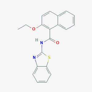 molecular formula C20H16N2O2S B308849 N-(1,3-benzothiazol-2-yl)-2-ethoxy-1-naphthamide 