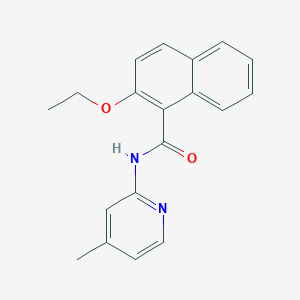 molecular formula C19H18N2O2 B308850 2-ethoxy-N-(4-methyl-2-pyridinyl)-1-naphthamide 