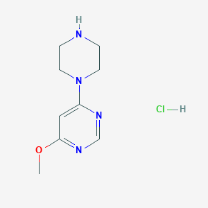 molecular formula C9H15ClN4O B3088522 4-Methoxy-6-(piperazin-1-yl)pyrimidine hydrochloride CAS No. 1185313-57-8