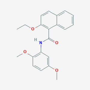 molecular formula C21H21NO4 B308854 N-(2,5-dimethoxyphenyl)-2-ethoxy-1-naphthamide 