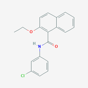 molecular formula C19H16ClNO2 B308858 N-(3-chlorophenyl)-2-ethoxy-1-naphthamide 
