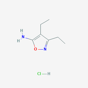 molecular formula C7H13ClN2O B3088604 3,4-二乙基-5-异噁唑啉盐酸盐 CAS No. 1185426-22-5