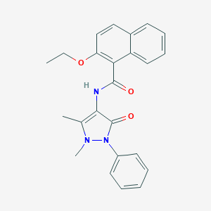 molecular formula C24H23N3O3 B308863 N-(1,5-dimethyl-3-oxo-2-phenyl-2,3-dihydro-1H-pyrazol-4-yl)-2-ethoxy-1-naphthamide 