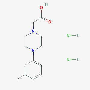 molecular formula C13H20Cl2N2O2 B3088643 [4-(3-Methylphenyl)-1-piperazinyl]acetic acid dihydrochloride CAS No. 1185473-55-5