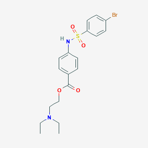 molecular formula C19H23BrN2O4S B308865 2-(Diethylamino)ethyl 4-{[(4-bromophenyl)sulfonyl]amino}benzoate 