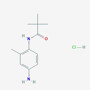 molecular formula C12H19ClN2O B3088662 N-(4-Amino-2-methylphenyl)-2,2-dimethylpropanamide hydrochloride CAS No. 1185672-87-0