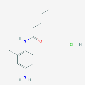 molecular formula C12H19ClN2O B3088684 N-(4-Amino-2-methylphenyl)pentanamide hydrochloride CAS No. 1185703-31-4