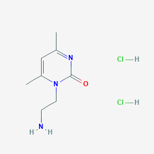 molecular formula C8H15Cl2N3O B3088696 1-(2-Aminoethyl)-4,6-dimethyl-2(1H)-pyrimidinone dihydrochloride CAS No. 1185712-25-7