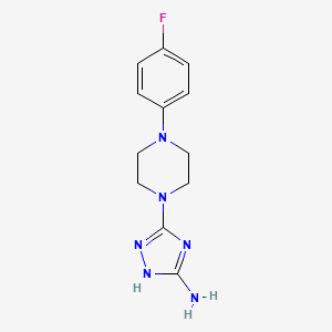 molecular formula C12H15FN6 B3088734 3-[4-(4-fluorophenyl)piperazin-1-yl]-1H-1,2,4-triazol-5-amine CAS No. 118630-21-0