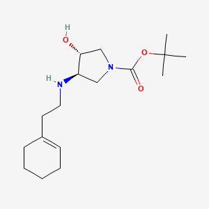 Tert-butyl (3R,4R)-3-[(2-cyclohex-1-EN-1-ylethyl)-amino]-4-hydroxypyrrolidine-1-carboxylate