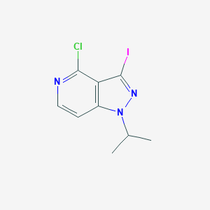 molecular formula C9H9ClIN3 B3088769 4-Chloro-3-iodo-1-(propan-2-yl)-1h-pyrazolo[4,3-c]pyridine CAS No. 1186647-71-1