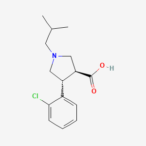 molecular formula C15H20ClNO2 B3088797 (3S,4R)-4-(2-氯苯基)-1-异丁基吡咯烷-3-羧酸 CAS No. 1186655-04-8