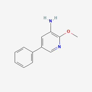 molecular formula C12H12N2O B3088804 3-Amino-2-methoxy-5-phenylpyridine CAS No. 1186655-97-9