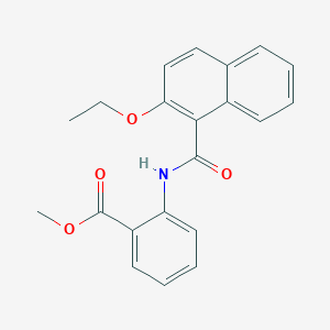 molecular formula C21H19NO4 B308882 Methyl 2-[(2-ethoxy-1-naphthoyl)amino]benzoate 