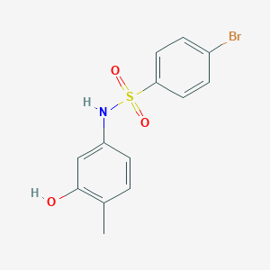 molecular formula C13H12BrNO3S B308883 4-bromo-N-(3-hydroxy-4-methylphenyl)benzenesulfonamide 