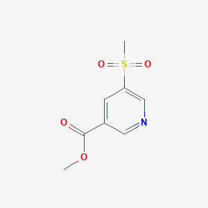 molecular formula C8H9NO4S B3088831 Methyl 5-(methylsulfonyl)nicotinate CAS No. 1186663-66-0