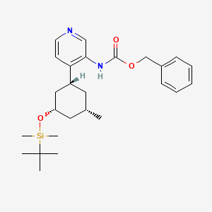 Rel-benzyl (4-((1r,3s,5s)-3-((tert-butyldimethylsilyl)oxy)-5-methylcyclohexyl)pyridin-3-yl)carbamate