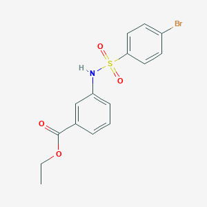 molecular formula C15H14BrNO4S B308884 Ethyl 3-{[(4-bromophenyl)sulfonyl]amino}benzoate 