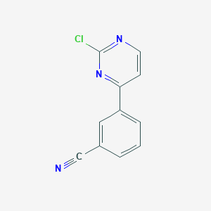 molecular formula C11H6ClN3 B3088871 3-(2-Chloropyrimidin-4-yl)benzonitrile CAS No. 1187660-05-4