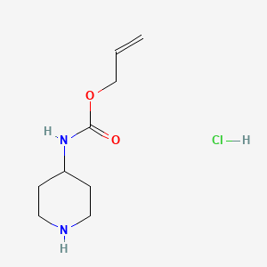 molecular formula C9H17ClN2O2 B3088875 Allyl piperidin-4-ylcarbamate hydrochloride CAS No. 1187927-76-9