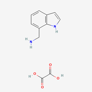 molecular formula C11H12N2O4 B3088886 (1H-Indol-7-yl)methanamine oxalate CAS No. 1187928-34-2