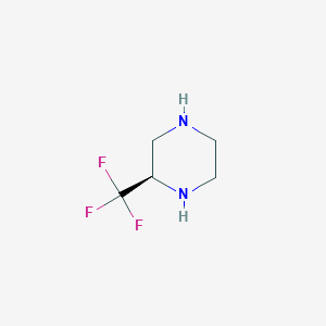 molecular formula C5H9F3N2 B3088897 (R)-2-(Trifluoromethyl)piperazine CAS No. 1187928-91-1