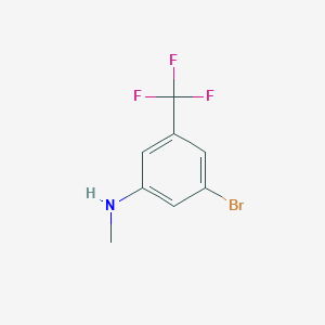 molecular formula C8H7BrF3N B3088906 3-bromo-N-methyl-5-(trifluoromethyl)aniline CAS No. 1187929-44-7