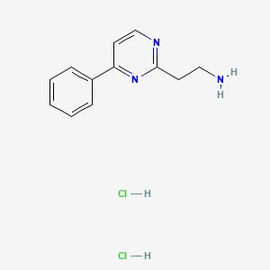 molecular formula C12H15Cl2N3 B3088932 2-(4-苯基-嘧啶-2-基)-乙胺二盐酸盐 CAS No. 1187930-50-2