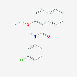 molecular formula C20H18ClNO2 B308894 N-(3-chloro-4-methylphenyl)-2-ethoxy-1-naphthamide 