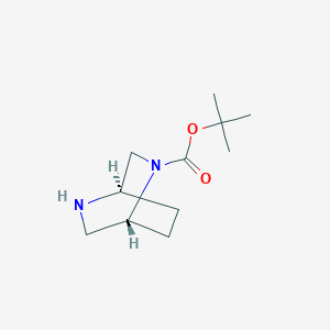 molecular formula C11H20N2O2 B3088946 tert-butyl (1R,4R)-2,5-diazabicyclo[2.2.2]octane-2-carboxylate CAS No. 1187931-66-3