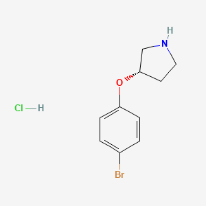 molecular formula C10H13BrClNO B3088954 (S)-3-(4-Bromo-phenoxy)-pyrrolidine hydrochloride CAS No. 1187932-33-7