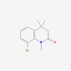 molecular formula C12H14BrNO B3088962 8-Bromo-1,4,4-trimethyl-3,4-dihydro-1H-quinolin-2-one CAS No. 1187932-46-2