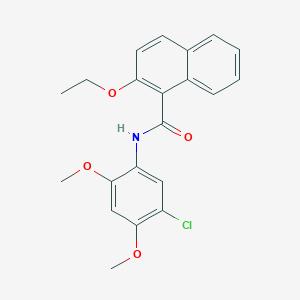 molecular formula C21H20ClNO4 B308897 N-(5-chloro-2,4-dimethoxyphenyl)-2-ethoxy-1-naphthamide 